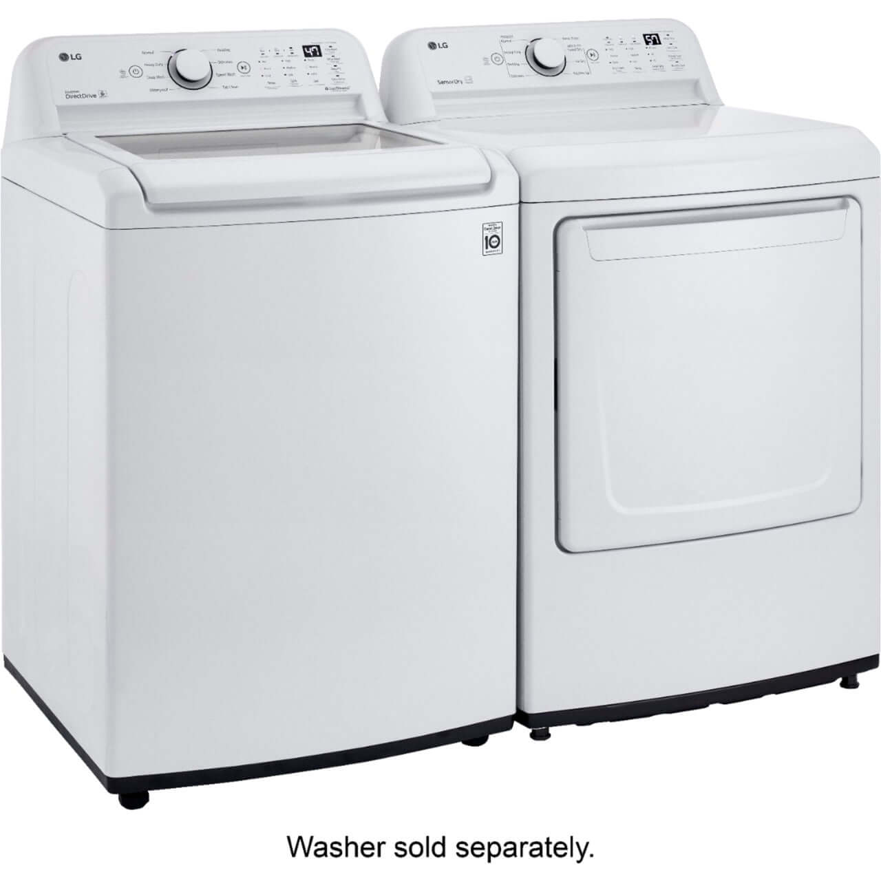 LG 7.3-Cu. Ft. Ultra Large Capacity Electric Dryer with Sensor Dry Technology in White (DLE7000W)
