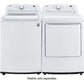 LG 7.3-Cu. Ft. Ultra Large Capacity Electric Dryer with Sensor Dry Technology in White (DLE7000W)