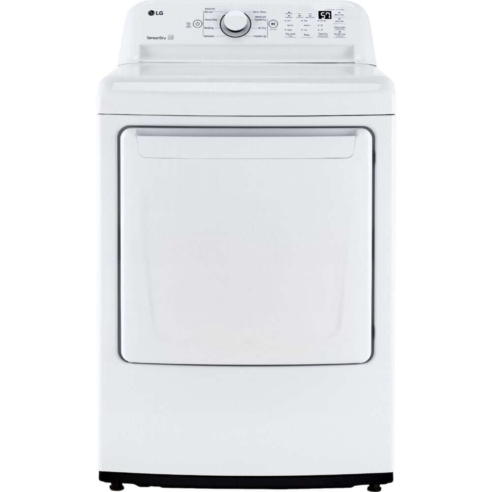 LG 7.3-Cu. Ft. Ultra Large Capacity Electric Dryer with Sensor Dry Technology in White (DLE7000W)