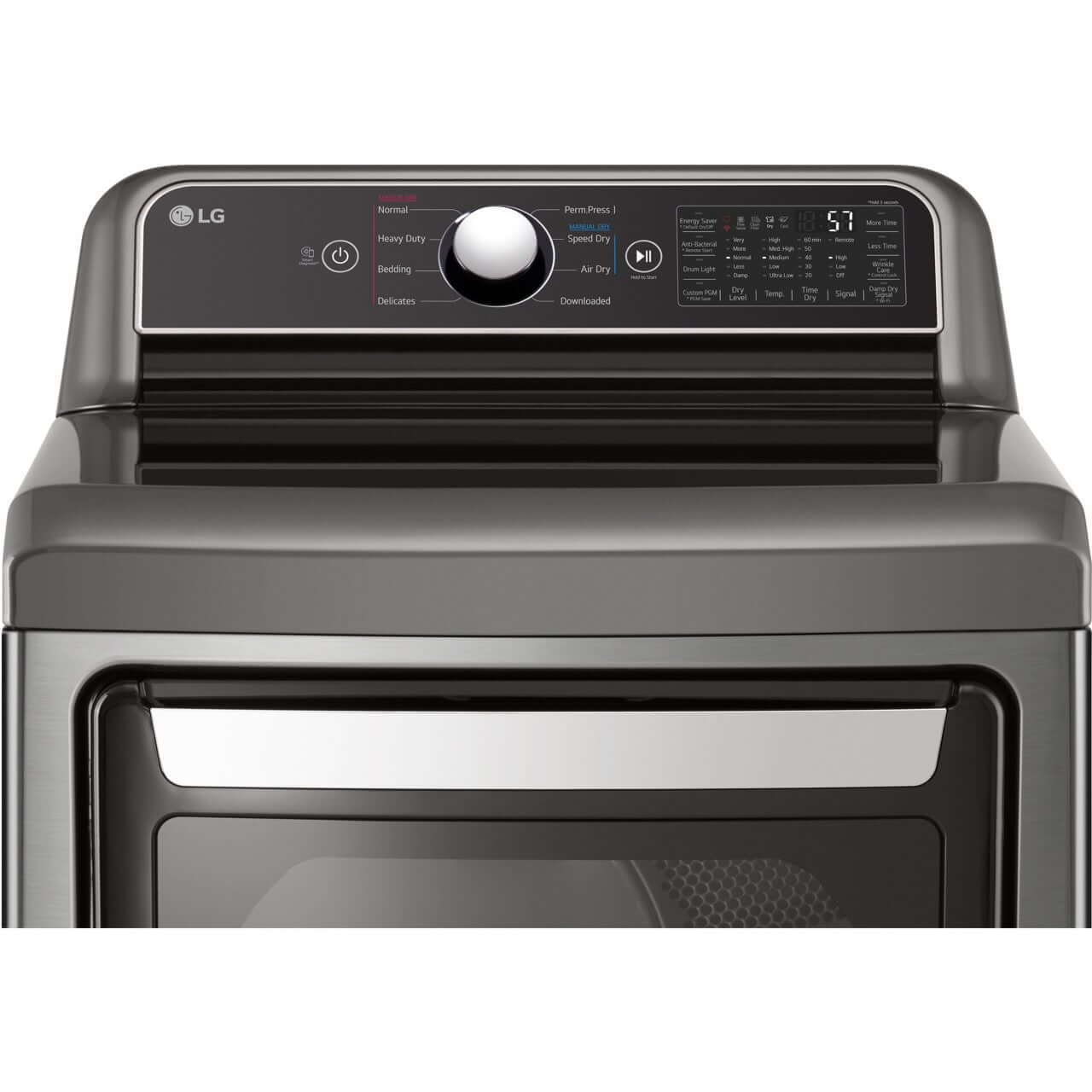 LG 7.3-Cu. Ft. Ultra Large Capacity Smart wi-fi Enabled Rear Control Electric Dryer with EasyLoad Door (DLE7400VE)