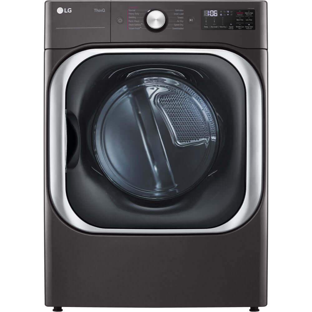 LG 9.0-Cu. Ft. Mega Capacity Smart Wi-Fi Enabled Front Load Electric Dryer with TurboSteam and Built-In Intelligence (DLEX8900B)