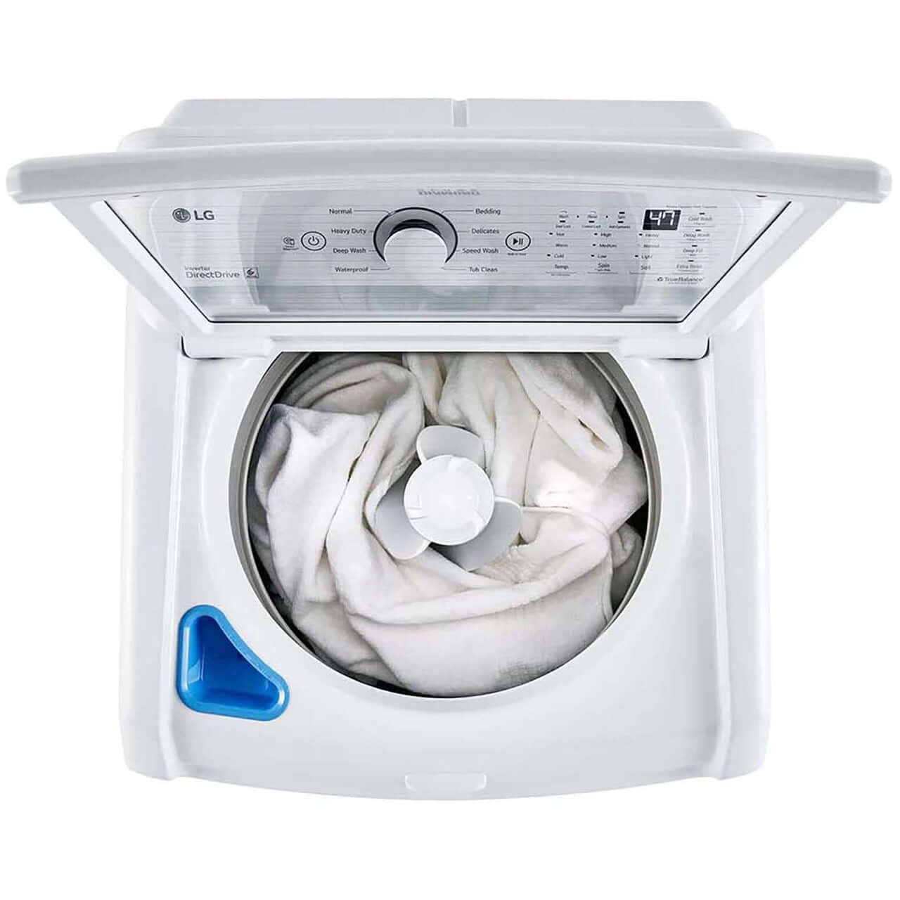 LG Electronics 4.3 cu. ft. Ultra Large Capacity Top Load Washer with 4-Way Agitator and TurboDrum Technology (WT7005CW)