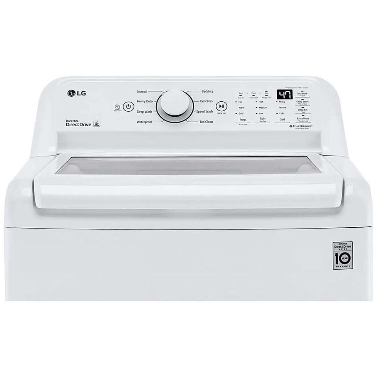 LG Electronics 4.3 cu. ft. Ultra Large Capacity Top Load Washer with 4-Way Agitator and TurboDrum Technology (WT7005CW)