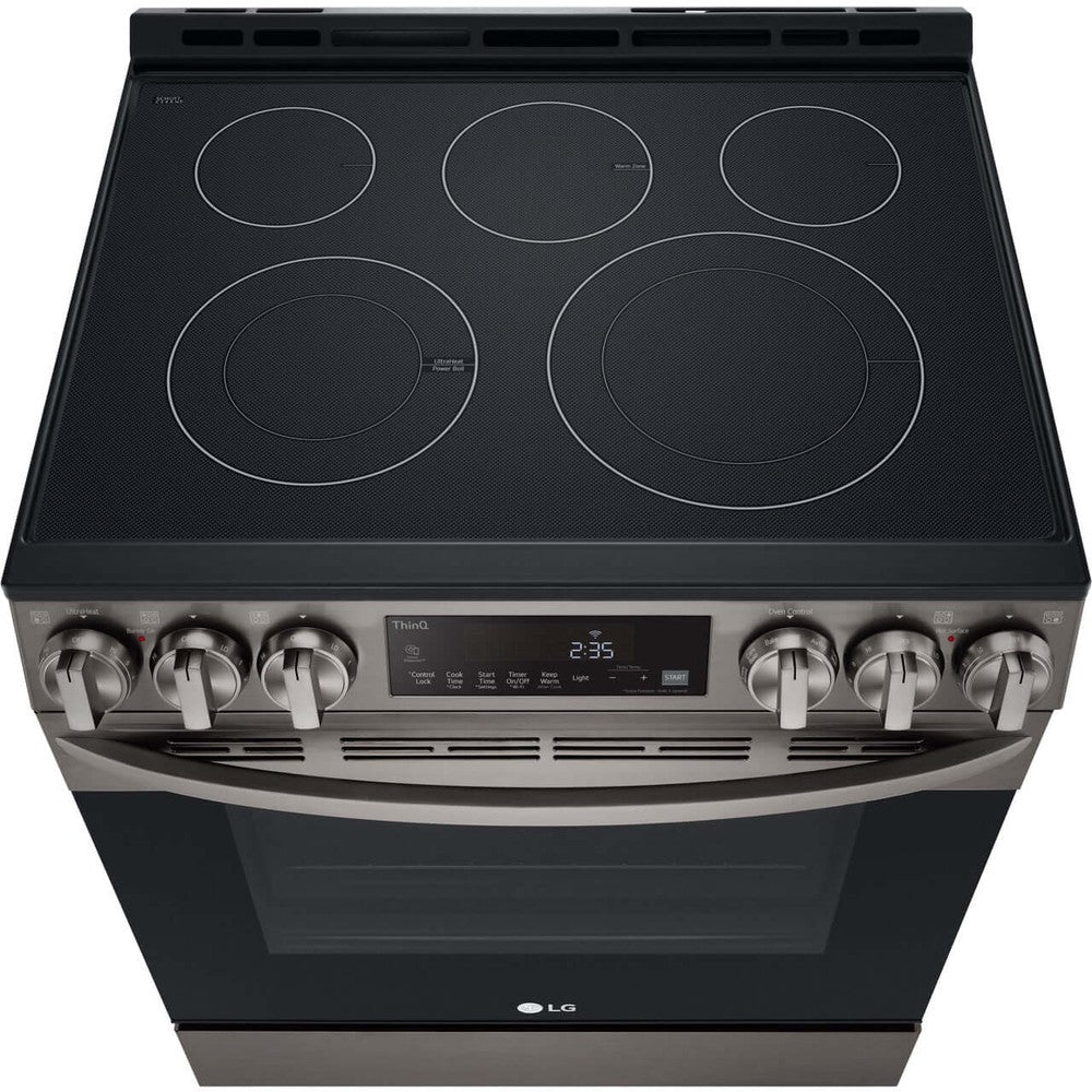 LG Electronics 6.3-Cu Ft. Smart Wi-Fi Enabled Fan Convection Electric Slide-in Range with Air Fry and EasyClean (LSEL6333D)
