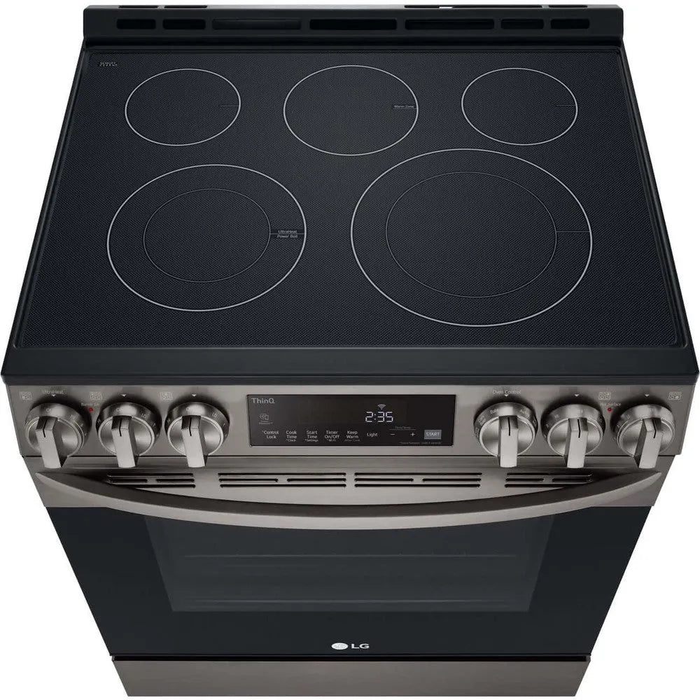 LG Electronics 6.3-Cu Ft. Smart Wi-Fi Enabled Fan Convection Electric Slide-in Range with Air Fry and EasyClean (LSEL6333D)