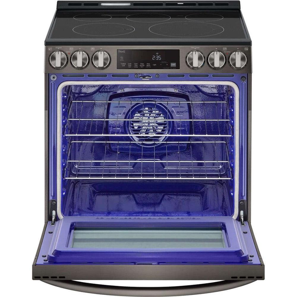 LG Electronics 6.3-Cu Ft. Smart Wi-Fi Enabled Fan Convection Electric Slide-in Range with Air Fry and EasyClean (LSEL6333D)