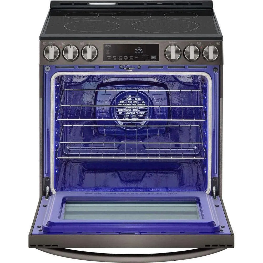 LG Electronics 6.3-Cu Ft. Smart Wi-Fi Enabled Fan Convection Electric Slide-in Range with Air Fry and EasyClean (LSEL6333D)