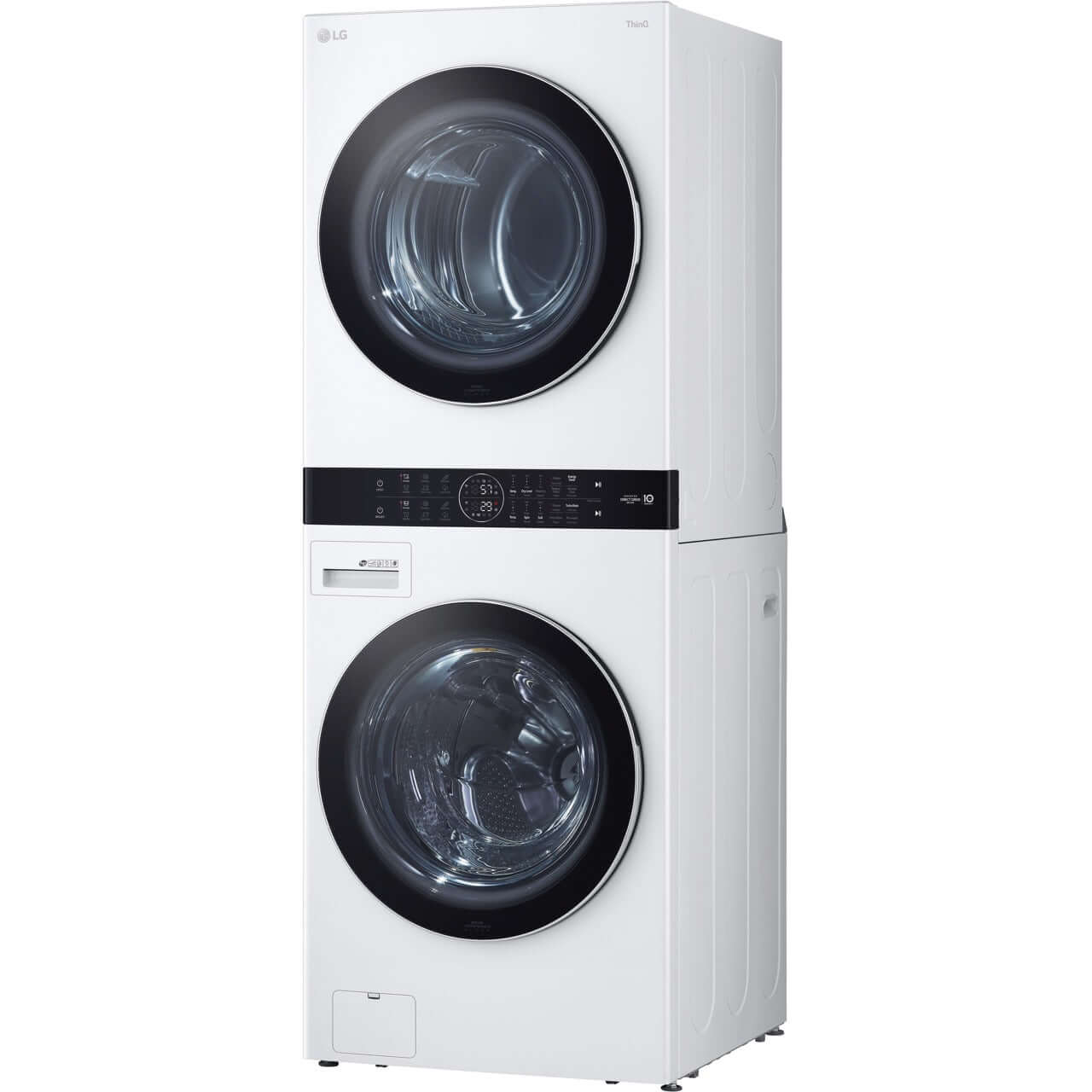 LG Single Unit Electric WashTower with Center Control In White (WKEX200HWA)