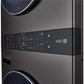 LG Single Unit Electric WashTower with Center Control in Black Steel (WKEX200HBA)