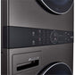 LG Single Unit Electric WashTower with Center Control in Black Steel (WKEX200HBA)
