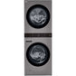 LG WashTower Single Front Load Unit with Center Control, 4.5-Cu. Ft. Washer and 7.4-Cu. Ft. Electric Dryer in Graphite (WKE100HVA)