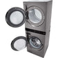 LG WashTower Single Front Load Unit with Center Control, 4.5-Cu. Ft. Washer and 7.4-Cu. Ft. Electric Dryer in Graphite (WKE100HVA)