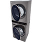 LG WashTower Single Front Load Unit with Center Control, 4.5-Cu. Ft. Washer and 7.4-Cu. Ft. Electric Dryer in Graphite (WKE100HVA)