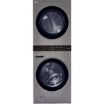 LG WashTower Single Front Load Unit with Center Control, 4.5-Cu. Ft. Washer and 7.4-Cu. Ft. Electric Dryer in Graphite (WKE100HVA)