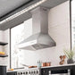 ZLINE Professional Wall Mount Range Hood in Stainless Steel with Built-in ZLINE CrownSound Bluetooth Speakers (697CRN-BT) 