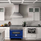 ZLINE 36 in. 4.6 cu. ft. Legacy Induction Range with 5 Element Cooktop and Electric Oven in Stainless Steel and Blue Gloss Door, Open Box-Good Condition