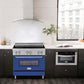 ZLINE 36 in. 4.6 cu. ft. Legacy Induction Range with 5 Element Cooktop and Electric Oven in Stainless Steel and Blue Matte Door, Open Box-Good Condition