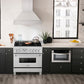 ZLINE 36 in. 4.6 cu. ft. Legacy Dual Fuel Range with 6 Burner Gas Cooktop and Electric Convection Oven in Satin Stainless Steel (RAS-SN-36)