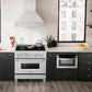 ZLINE 36 in. 4.6 cu. ft. Legacy Dual Fuel Range with 6 Burner Gas Cooktop and Electric Convection Oven in Satin Stainless Steel, Open Box-Great Condition