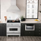 ZLINE 36 in. 4.6 cu. ft. Legacy Dual Fuel Range with 6 Burner Gas Cooktop and Electric Convection Oven in Satin Stainless Steel, Open Box-Excellent Condition
