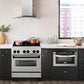 ZLINE Autograph Edition 30 in. 4.0 cu. ft. Legacy Dual Fuel Range with 4 Burner Gas Cooktop and Electric Convection Oven in Satin Stainless Steel and Matte Black Accents, Open Box-Great Condition