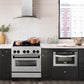 ZLINE Autograph Edition 30 in. 4.0 cu. ft. Legacy Dual Fuel Range with 4 Burner Gas Cooktop and Electric Convection Oven in Satin Stainless Steel and Matte Black Accents, Open Box-Good Condition