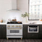 ZLINE Autograph Edition 36 in. 4.6 cu. ft. Legacy Dual Fuel Range with 6 Burner Gas Cooktop and Electric Convection Oven in Satin Stainless Steel and Champagne Bronze Accents, Open Box-Good Condition