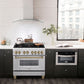 ZLINE Autograph Edition 36 in. 4.6 cu. ft. Legacy Dual Fuel Range with 6 Burner Gas Cooktop and Electric Convection Oven in Satin Stainless Steel and Champagne Bronze Accents (RASZ-SN-36-CB)