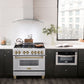 ZLINE Autograph Edition 36 in. 4.6 cu. ft. Legacy Dual Fuel Range with 6 Burner Gas Cooktop and Electric Convection Oven in Satin Stainless Steel and Champagne Bronze Accents, Open Box-Great Condition