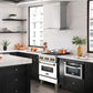 ZLINE Autograph Edition 30 in. 4.0 cu. ft. Legacy Dual Fuel Range with 4 Burner Gas Cooktop and Electric Convection Oven in Satin Stainless Steel with White Matte Door and Champagne Bronze Accents (RASZ-WM-30-CB)