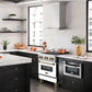 ZLINE Autograph Edition 30 in. 4.0 cu. ft. Legacy Dual Fuel Range with 4 Burner Gas Cooktop and Electric Convection Oven in Satin Stainless Steel with White Matte Door and Champagne Bronze Accents (RASZ-WM-30-CB)