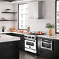 ZLINE Autograph Edition 30 in. 4.0 cu. ft. Legacy Dual Fuel Range with 4 Burner Gas Cooktop and Electric Convection Oven in Satin Stainless Steel with White Matte Door and Matte Black Accents, Open Box-Good Condition