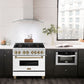 ZLINE Autograph Edition 36 in. 4.6 cu. ft. Legacy Dual Fuel Range with 6 Burner Gas Cooktop and Electric Convection Oven in Stainless Steel with White Matte Door and Champagne Bronze Accents, Open Box-Good Condition