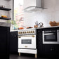 ZLINE Autograph Edition 36 in. 4.6 cu. ft. Legacy Dual Fuel Range with 6 Burner Gas Cooktop and Electric Convection Oven in Satin Stainless Steel with White Matte Door and Polished Gold Accents, Open Box-Good Condition