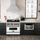 ZLINE Autograph Edition 36 in. 4.6 cu. ft. Legacy Dual Fuel Range with 6 Burner Gas Cooktop and Electric Convection Oven in Satin Stainless Steel with White Matte Door and Matte Black Accents, Open Box-Good Condition