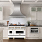 ZLINE Autograph Edition 48 in. 6.0 cu. ft. Legacy Dual Fuel Range with 7 Burner Gas Cooktop and 2 Electric Ovens in Satin Stainless Steel with White Matte Doors and Polished Gold Accents, Open Box-Great Condition