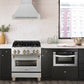 ZLINE Autograph Edition 30 in. 4.0 cu. ft. Legacy Dual Fuel Range with 4 Burner Gas Cooktop and Electric Convection Oven in Stainless Steel and Champagne Bronze Accents, Open Box-Good Condition