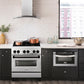 ZLINE Autograph Edition 30 in. 4.0 cu. ft. Legacy Dual Fuel Range with 4 Burner Gas Cooktop and Electric Convection Oven in Stainless Steel and Matte Black Accents, Open Box-Good Condition
