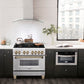 ZLINE Autograph Edition 36 in. 4.6 cu. ft. Legacy Dual Fuel Range with 6 Burner Gas Cooktop and Electric Convection Oven in Stainless Steel and Polished Gold Accents, Open Box-Good Condition