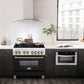 ZLINE Autograph Edition 36 in. 4.6 cu. ft. Legacy Dual Fuel Range with 6 Burner Gas Cooktop and Electric Convection Oven in Stainless Steel with Black Matte Door and Champagne Bronze Accents, Open Box-Good Condition