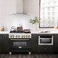 ZLINE Autograph Edition 36 in. 4.6 cu. ft. Legacy Dual Fuel Range with 6 Burner Gas Cooktop and Electric Convection Oven in Stainless Steel with Black Matte Door and Polished Gold Accents, Open Box-Good Condition