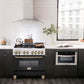 ZLINE Autograph Edition 36 in. 4.6 cu. ft. Legacy Dual Fuel Range with 6 Burner Gas Cooktop and Electric Convection Oven in Stainless Steel with Black Matte Door and Polished Gold Accents, Open Box-Great Condition