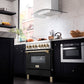 ZLINE Autograph Edition 36 in. 4.6 cu. ft. Legacy Dual Fuel Range with 6 Burner Gas Cooktop and Electric Convection Oven in Stainless Steel with Black Matte Door and Polished Gold Accents, Open Box-Good Condition