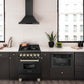 ZLINE Autograph Edition 24 in. 2.8 cu. ft. Legacy Dual Fuel Range with 4 Burner Gas Cooktop and Electric Convection Oven in Black Stainless Steel and Polished Gold Accents, Open Box-Good Condition