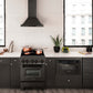 ZLINE 24 in. 2.8 cu. ft. Legacy Induction Range with 4 Element Cooktop and Electric Oven in Black Stainless Steel, Open Box-Good Condition