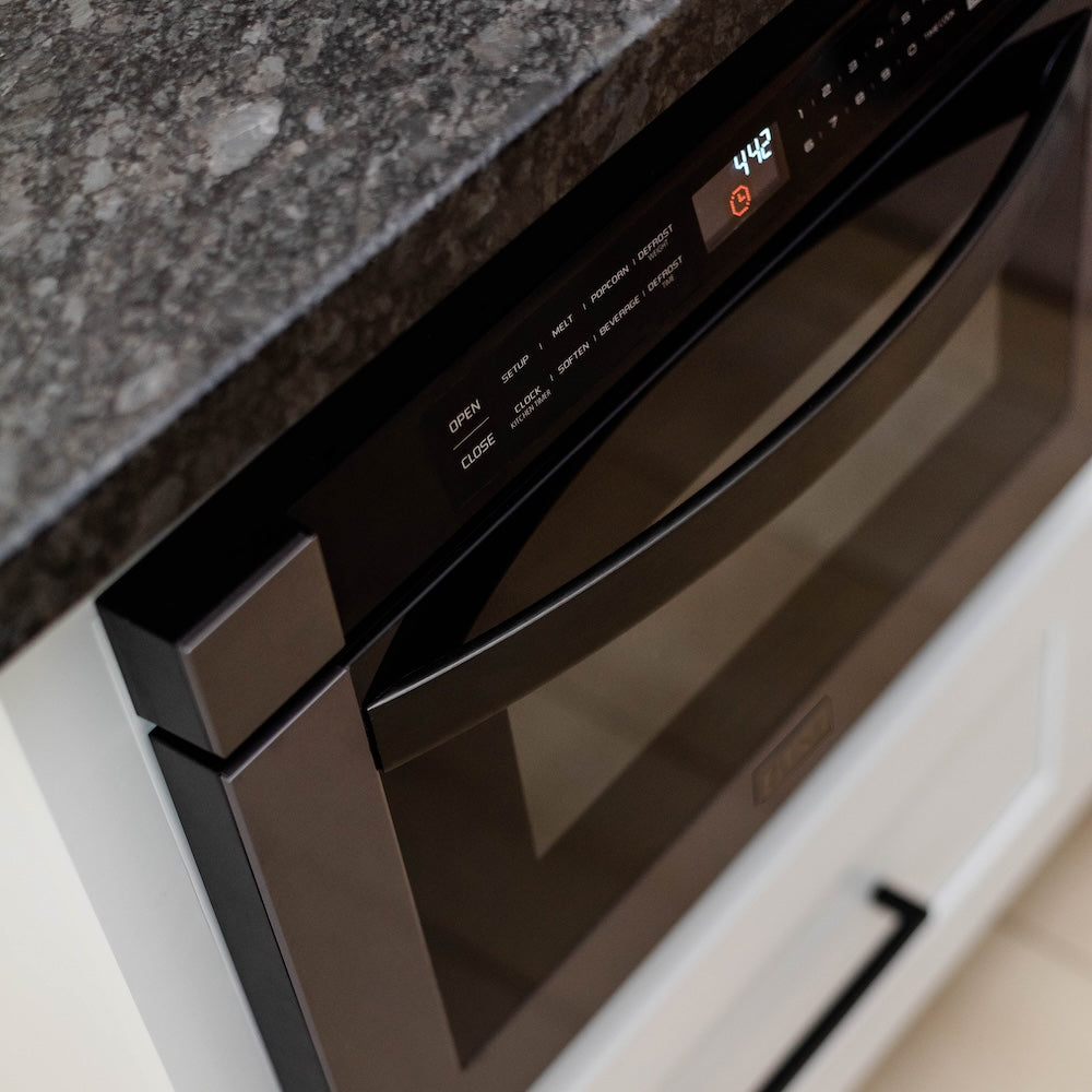 ZLINE 24 in. 1.2 cu. ft. Built-in Microwave Drawer in Black Stainless Steel, Open Box-Good Condition