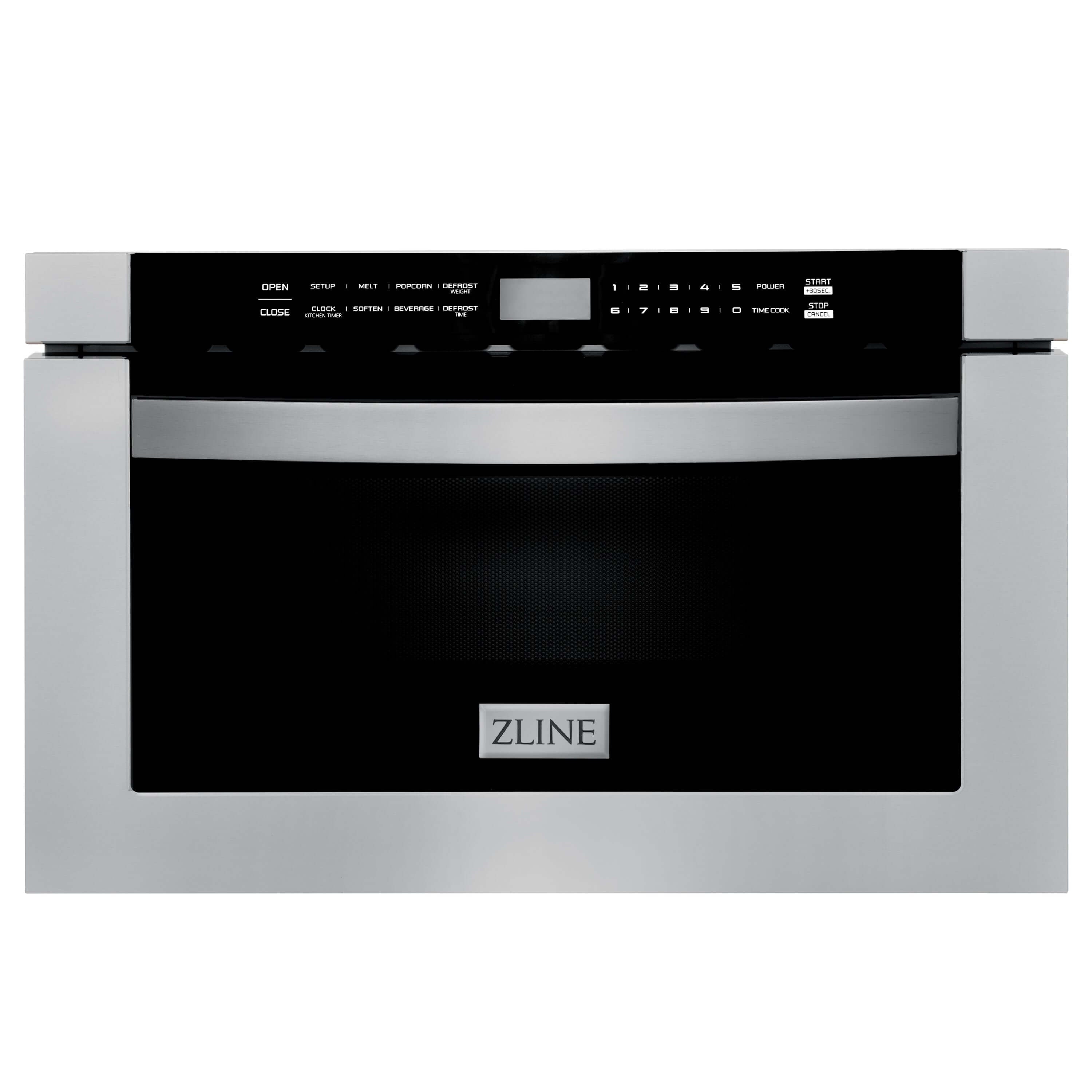 ZLINE 24 in. Microwave Drawer (MWD-1) in Stainless Steel front.
