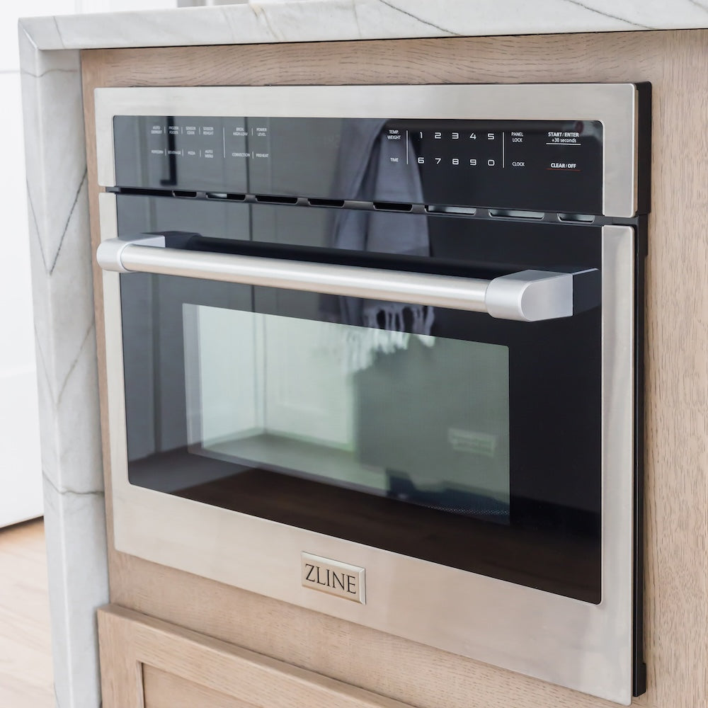 ZLINE 24 in. 1.6 cu ft. Built-in Convection Microwave Oven in Stainless Steel with Speed and Sensor Cooking, Open Box-Good Condition