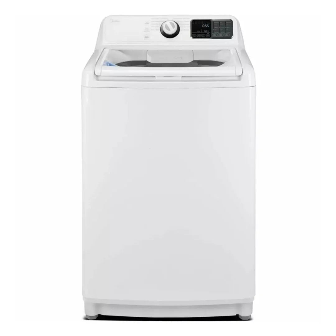 Midea 27 in. 4.5 Cu. Ft. Top Load Washer with Agitator in White (MLV45N1BWW) main image.