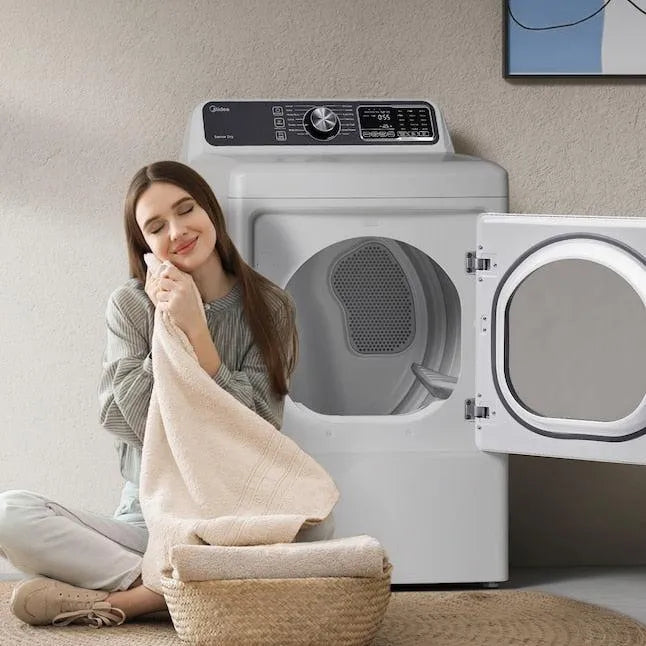 Midea 7.5 Cu. Ft. Front Load Electric Dryer in White (MLE45N3BWW)